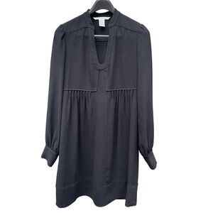 Diane Von Furstenberg Veda Long Sleeve Black Dress